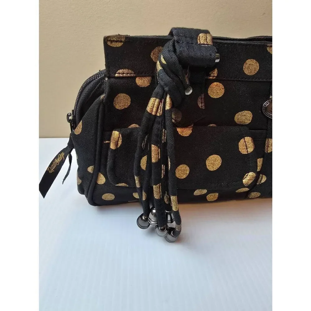 Donna Sharp Handbag Black/Gold Dot
